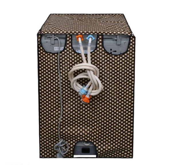 DREAM CURE Portable Washing Machine Brown Color Printed PVC Cover,Top Load Waher Dryer Cover Water Proof , Full Automatic /Wheel Washing Machine Cover For 6 Kg Cover - Brown